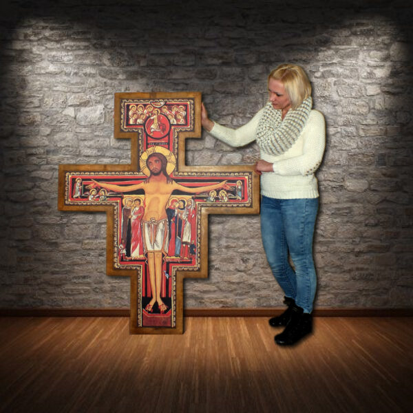 Krzyż Franciszkański wiszący 140 cm - obrazek 4