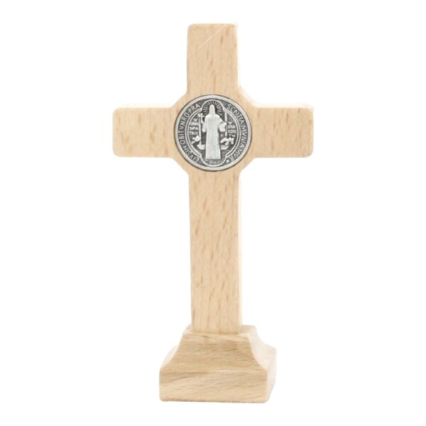 Krzyż benedyktyński stojący 9 cm - obrazek 3