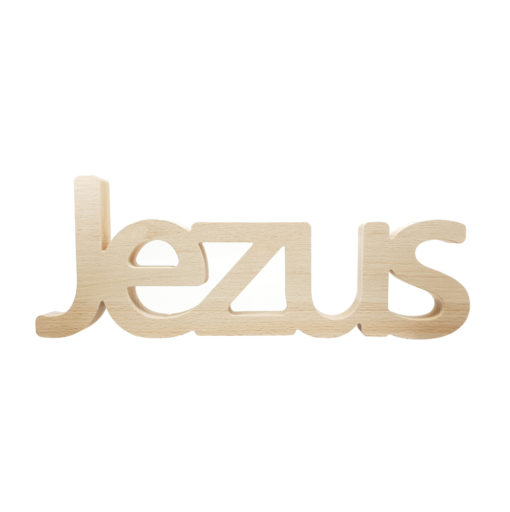 Drewniany napis Jezus